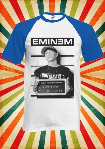 Eminem Slim Shady Rap Cool Fun Men Women Long Short Sleeve Baseball T Shirt 2139