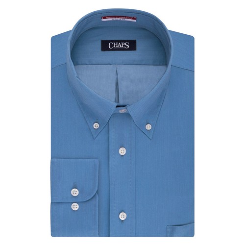 Chaps Dress Shirt Mens Big /& Tall Regular-Fit Long Sleeves Iron Free Button Down