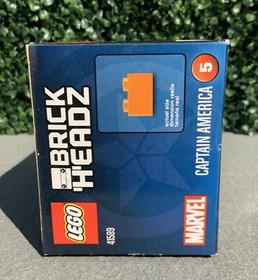 Lego Marvel Brickheadz- Captain America (41589)- New- Ships Fast