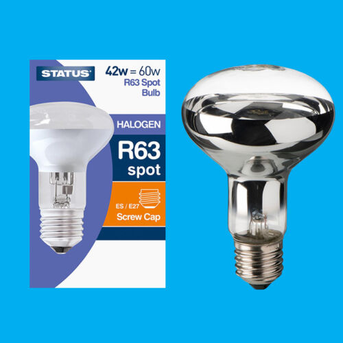Halogen R63 Dimmable Clear Reflector Spot Light Lamp ES E27 Bulb =60W 2x 42W 