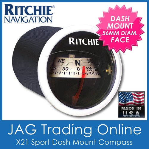 RITCHIE SPORT X21 WHITE DASH MOUNT COMPASS 4x4//Boat//Marine Instrument Panel