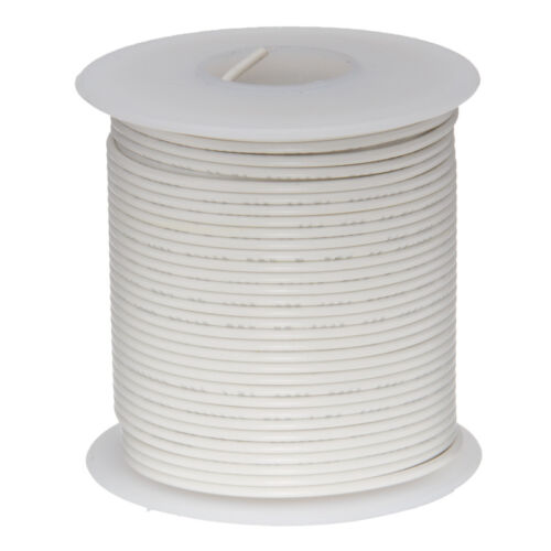 18 AWG Gauge GPT Marine Wire Stranded Hook Up Wire White 25 ft 0.0403" 60 Volts 