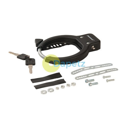 Bicycle Frame Lock poudré /& Extra-Large Roue Passage avec 2 clés 62 mm