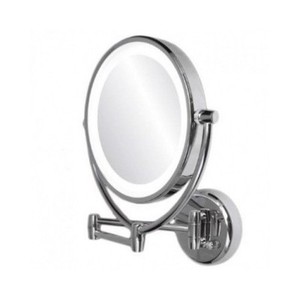 Lighted Makeup Vanity Mirror Led Wall Mount Dual Sided 10x Magnify Chrome Bath eBay