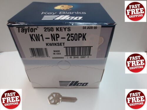 250 Ilco Nickel Plated Over Brass Kwikset KW1/NP Made by Ilco in USA 