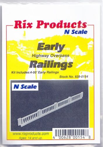 RIX PRODUCTS EARLY HIGHWAY OVERPASS RAILINGS Kit N Scale 628-0154 