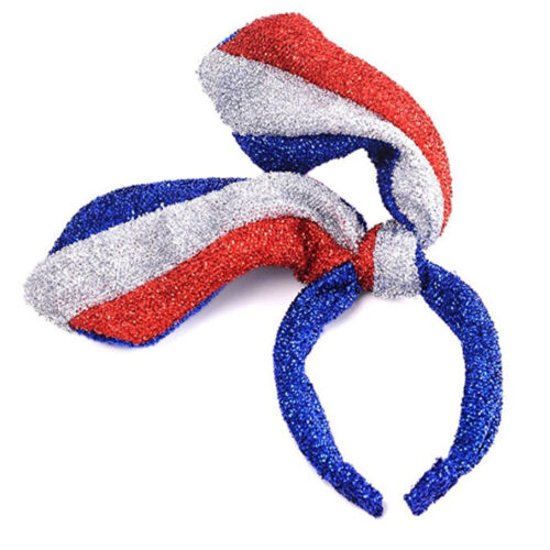 Details about   Women American USA Flag Head Hair Band Bow Rabbit Ribbon Large Ears 4th of July 