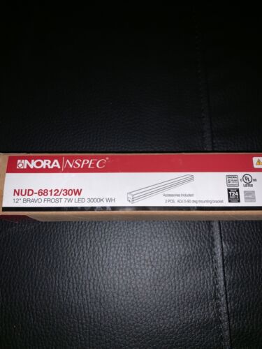 NUD-6812//30W Nora 12” Bravo Frost Light 7W LED 300K WH
