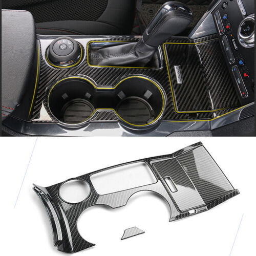 For Ford Explorer 2013-2018 Carbon Fiber Look Gear & Water Cup Panel Cover Trim 