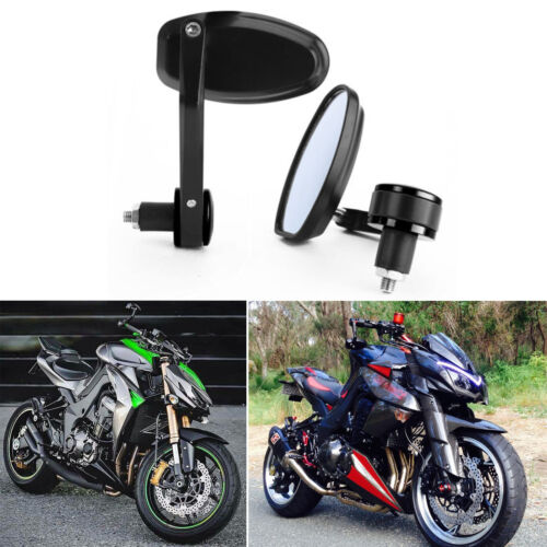 7/8 Motorcycle Bar End Black Rearview Side Mirrors For Triumph Street Triple 