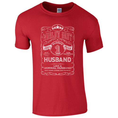 World/'s Best Husband T-Shirt Funny Fathers Day Dad Present Valentines Mens Gift
