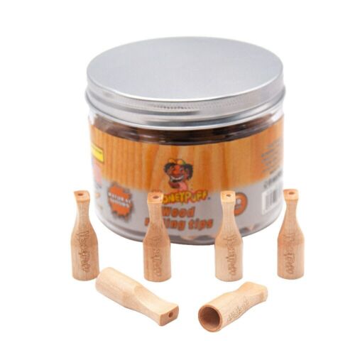 HONEYPUFF 5X Natural Wood Flavored Wooden Mouth Filter Tips Wood Mouthpiece Tips 