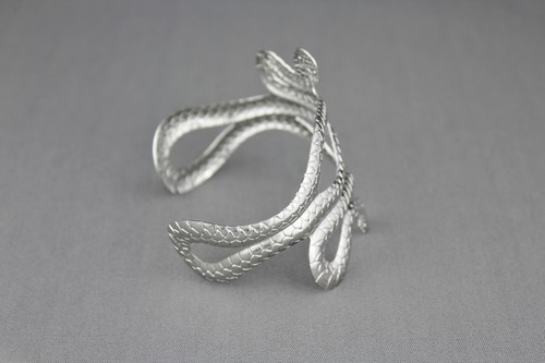 Snake metal cuff bracelet bangle halloween costume party greek Goddess Khaleesi