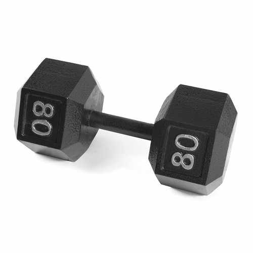 Cap Barbell en Fonte Hexagonal Haltère Noir simple 80 lb environ 36.29 kg