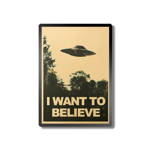 GC KF/_ JN/_ 50.5x35cm I Want To Believe Vintage UFO Painting Poster Wall Home De