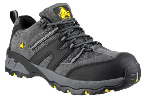 Amblers FS188N Safety Mens Grey Steel Toe Cap Work Trainers Shoes UK6-12