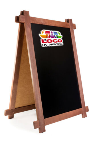 Wooden A-Board Pavement Sign Chalk Blackboard with High Quality Print KR UV 