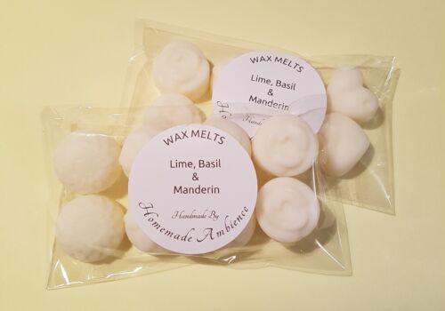 Handmade Soy Wax Melts Lime Basil /& Mandarin Designer