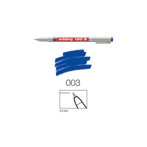 blau Edding 150 S non-perm. 0,3mm Rundspitze
