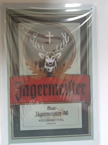 Jagermeister Label Metal Sign Plaque Man Cave Garage Pub Bar Retro Vintage Shed 