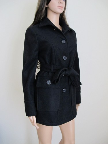 /"citybirdlondon/" LADY/'S MISTO LANA Nero Cappotto Invernale//Giacca UK10 12,14 RRP £ 85!
