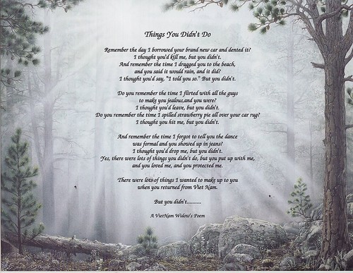 VIETNAM WAR VET WIFE POEM POETRY PRAYER PERSONALIZED NAME ART PRINT