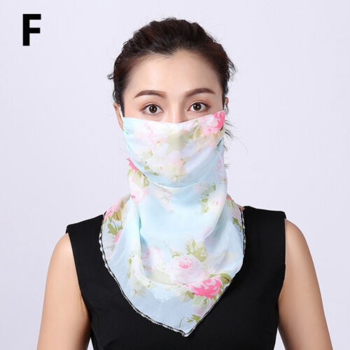 Women Girl Chiffon Face Scarf Mouth Cover Outdoor UV Protection Anti Shawl Veil