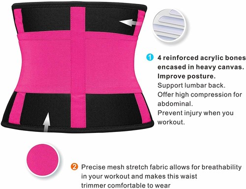 Women Waist Trainer Belt Slimming Sauna Waist Trimmer Belly Band Sweat Sports Fa