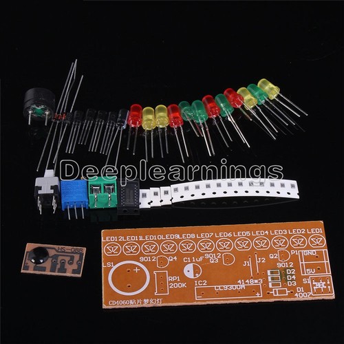 CD4060 DIY Kits Electronics SMD Music Fancy Lantern Suite SOP-16 5mm LED light