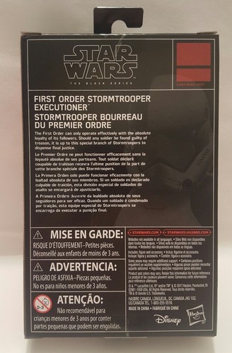 Star Wars The Black Series First Order Stormtrooper Executioner 3.75/" Last Jedi