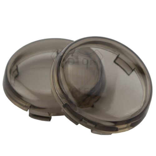 2X Smoke Lens Turn Signal LED Bullet Blinker Indicator Light Cover For Harley