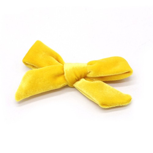 Kids Soft Velvet Bow Hairpins Solid Cross Knot Hair Clip Girls Hair Accessory #F