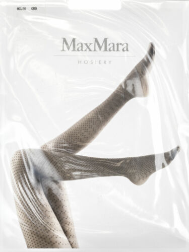 MAX MARA Women&#039;s Acuto Black Polka Dot Pantyhose $35 NEW