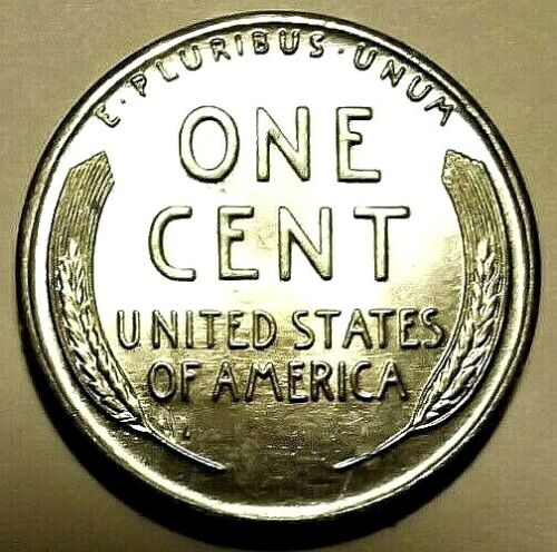 1943-P Lincoln Wheat 1c CHOICE UNC STEEL/ZINC"GENUINE High Gloss finish FREE S&H 