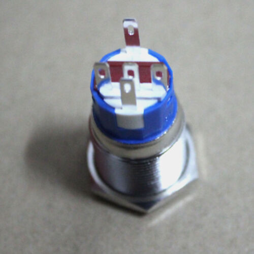 NEW 19mm 12v Red LED Power symbol/&angle eye Metal Push button ON//off Switch