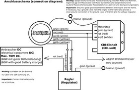Contactless electronic CDI ignition for Yamaha DT175 DT125MX (12V/70W DC)