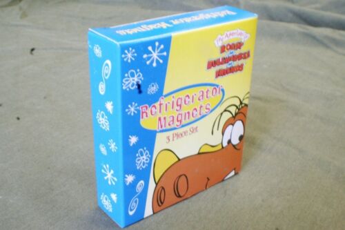 RARE ROCKY AND BULLWINKLE REFRIGERATOR MAGNETS 3 PC SET 1 OF A KIND NEW SEE PICS