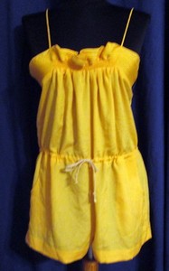 Thistlepearl-Yellow-Crepe-Romper-Shorts-Small-FREE-SHIPPING-NEW-Urban-Outfitters