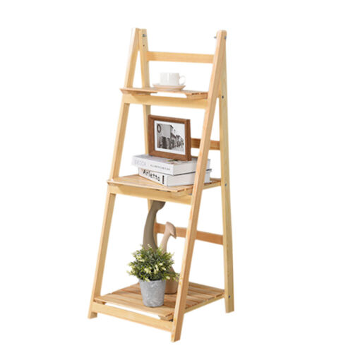 Wooden Ladder Unit Plant Flower Pot Display Stand Book Shelf Wall Rack Storage