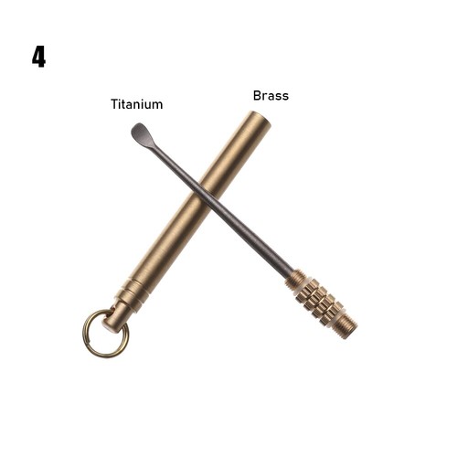 Portable Fruit Fork Toothpick-holder Outdoor EDC Toothpick Ear Spoon Bottle
