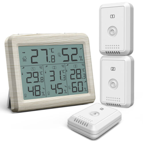 Digital LCD Display Outdoor Indoor_Thermometer Hygrometer Temperature Humidity @ 