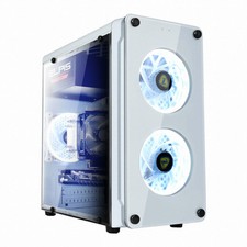 /"New/" IGUJU ATX CASE M2 RING LED /& TEMPERED GLASS EMS FREESHIP