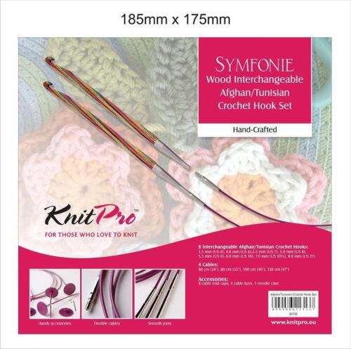 Interchangeable KnitPro Crochet Ensemble 20735 Afghan//Tunisien Bois Symfonie
