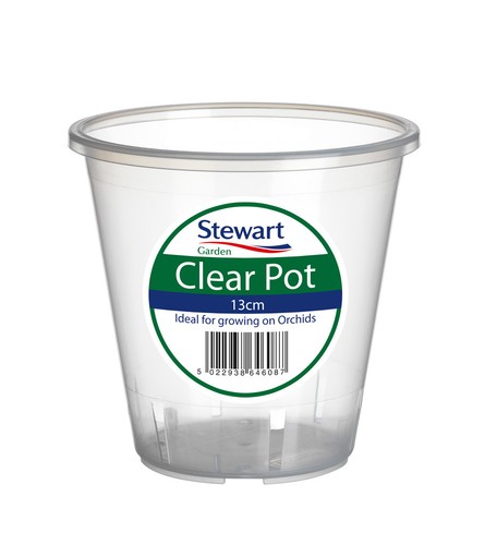 13 cm Stewart Giardino Plastica Vaso Fioriera Orchidea chiaro