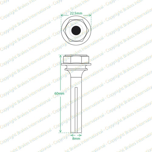 SEAT ALHAMBRA 1995-2010 Arrière Étrier De Frein curseur Guide Pin Kit 113-1301X