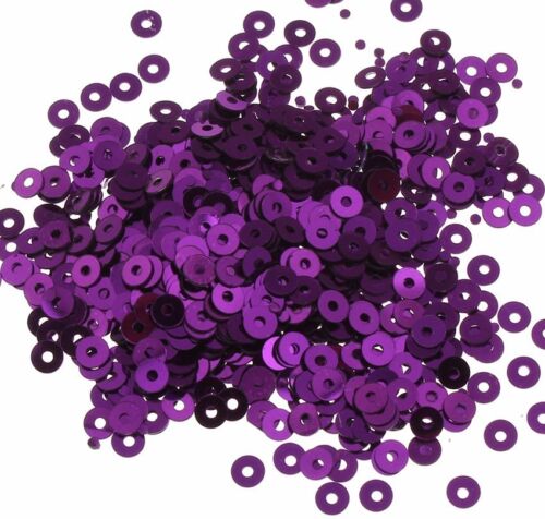 2400 Pailletten 3mm Violett Rund Glatt Perlen Basteln Nähen Deko BEST PAI23 