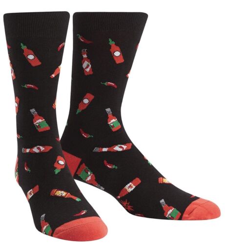 Hot Sauce Sock It To Me Pepper Men's Funky Dress Crew Socks 