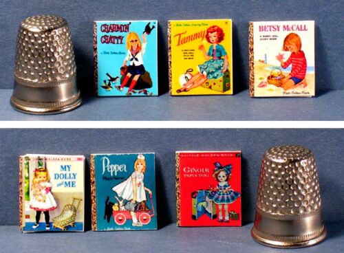 Dollhouse Miniature 1:12 Six Little Golden Books  Doll Covers    girl toy books