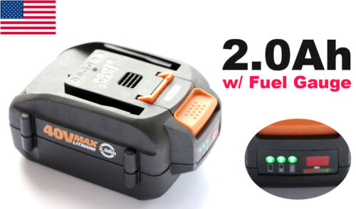 40V WA3580 2.0Ah Max Lithium Battery For Worx WG180 WG280 WG380 WG580 SHARE VOLT