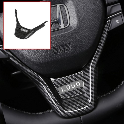 For Honda Accord 2018 Carbon fiber ABS Interior look Steering Wheel Trim 1pcs